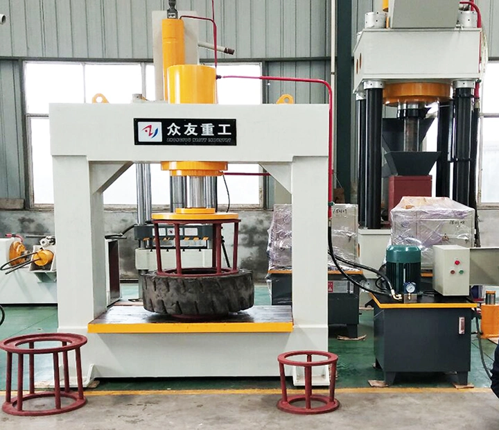 Zhongyou Multifunction High Efficiency 80 Ton/120 Ton/160 Ton/200 Ton/250 Ton H Frame Hydraulic Forklift Solid Tire Press Machine